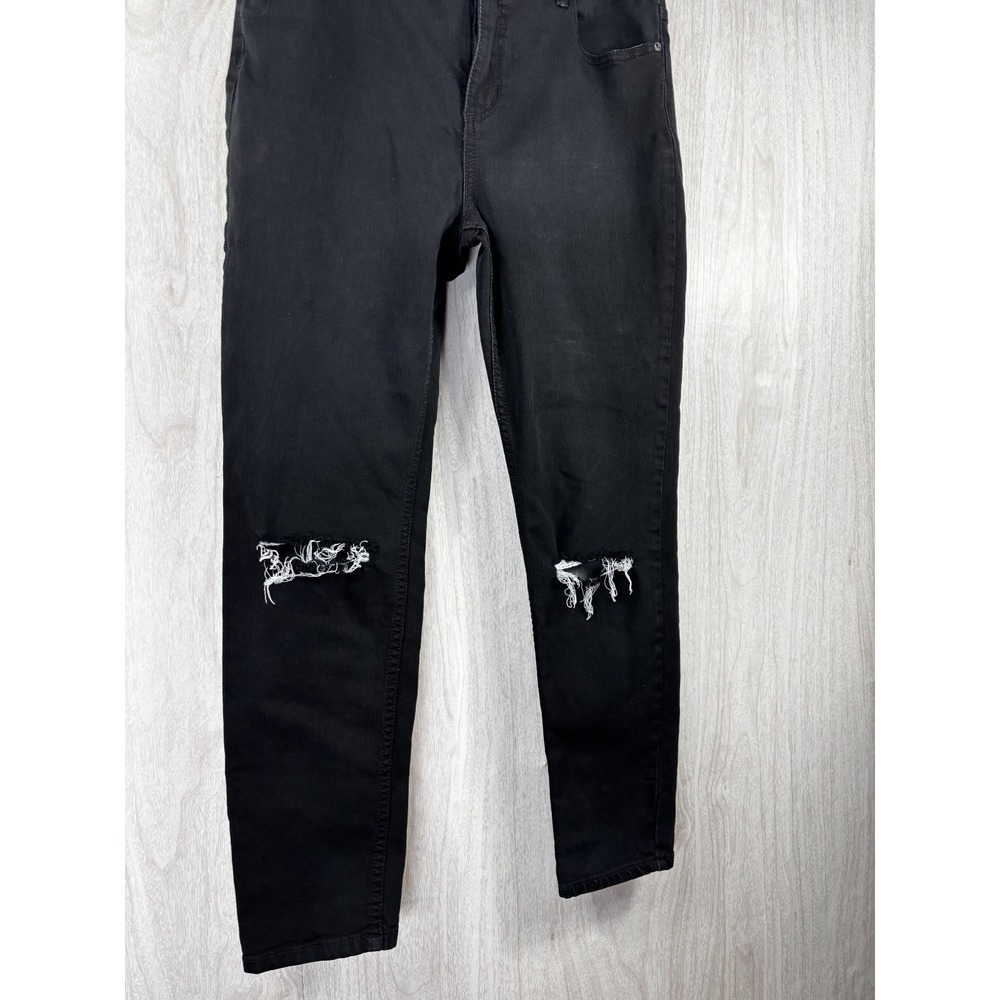 Free People Skinny Jeans Women's 31 Black Distressed Ankle Stretch Denim - Picture 5 of 7